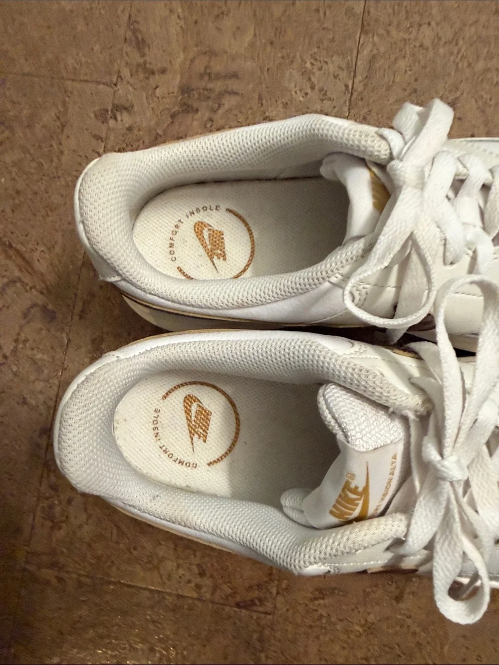 NEW Nike White Sneakers with Leopard-Print Swoosh